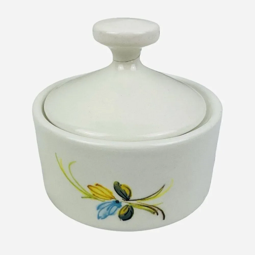 Vintage Castelli Ceramic Floral Espresso Set Italian Demitasse Hand Painted Demi